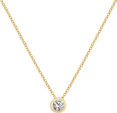 Produktbild von Wunderschöne 9 Karat (375) Gold Damen - Halskette mit Zirkonia - 46cm*7mm; TRS20892