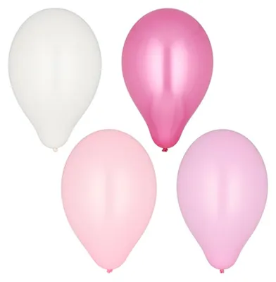 Obrázek produktu pro Balónky Papstar 25 x 80 cm v různých barvách Pink Mix 16 kusů
