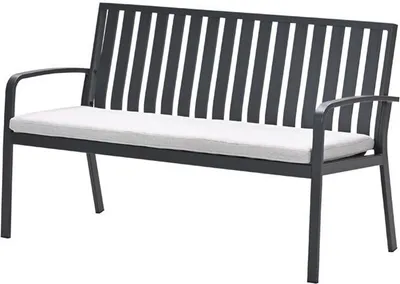 Produktbild von Garden Impressions Pisa Parkbank - Aluminium - carbon black - valley sand