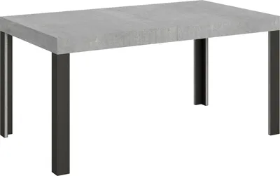 Produktbild von Ausziehbarer Tisch 90x160/264 cm Cement Line mit anthrazitfarbenem Gestell