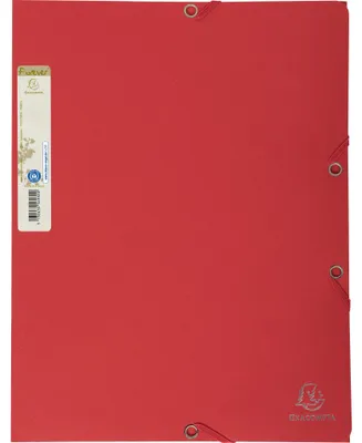 Produktbild von Exacompta 25x Sammelmappe +Gummizug 3 Klappen A4 RC Kart. Rot 56985E