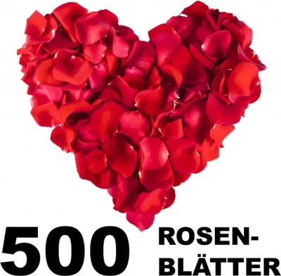 Produktbild von 500 Rosenblätter Rosenblüten Blütenblätter Hochzeit Deko weiß o. rot, Farbe:Rot