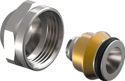 Produktbild von UPONOR UNI-Verschraubung MLC 16 x 3/4" IG, FT Euro, Messing 1058090