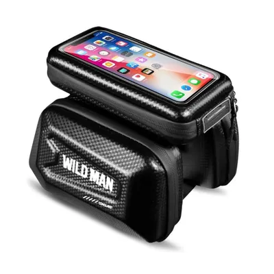 Zdjęcie produktu dla Uchwyt rowerowy / torba z pokrywą odpowiednią do ramy z zamkiem WILDMAN E6S 1.2L 4" - 7"