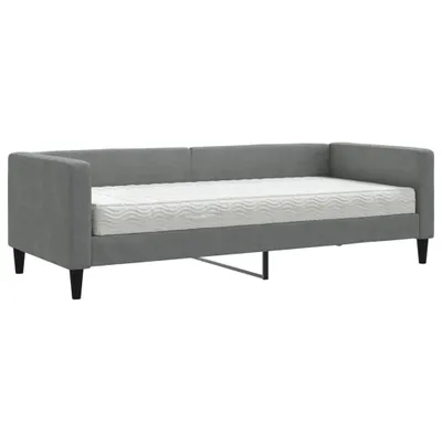 Produktbild von vidaXL Tagesbett mit Matratze Dunkelgrau 80x200 cm Stoff