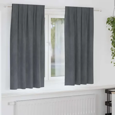 Zdjęcie produktu dla Zasłony zaciemniające 2 pcs Jasnoszary 140 x 175 cm Aksamit