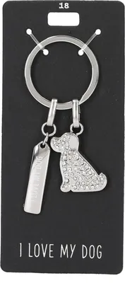 Image de Porte-clés Depesche Glamour argenté avec strass