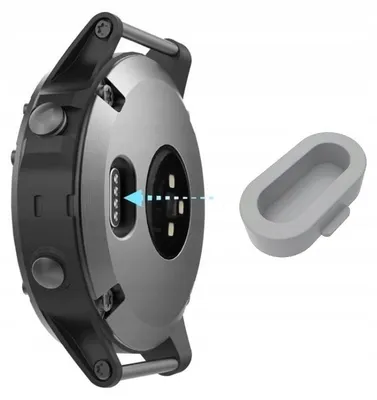 Produktbild von Garmin Fenix 8 Ladeanschluss Abdeckung Silikon Grau