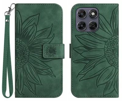 Produktbild von Coverup Sonnenblumen Klapphülle - Motorola Moto G67 / G77 Hülle - Grün
