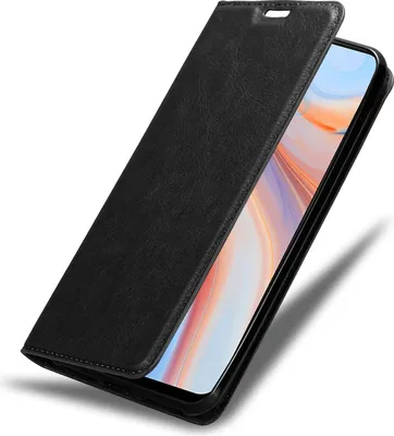 Produktbild von Cadorabo Hülle für Oppo Reno4 Z Schutz Hülle in Schwarz Handyhülle Etui Case Cover Magnetverschluss