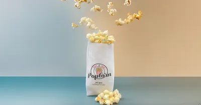 Obrázek produktu pro Sáček na popcorn 100 kusů Domácí výroba s láskou 1 litr 100 % recyklovatelný