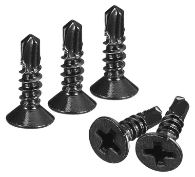 Produktbild von Selbstschneidende Schrauben #6 x 1/2" - 50 Stück, schwarzes Stahl