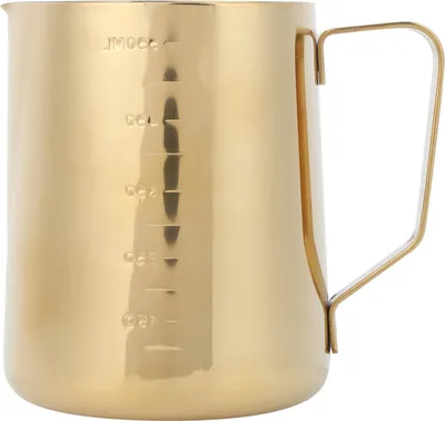 Zdjęcie produktu dla Dzbanek do spieniania mleka ze stali nierdzewnej z podziałką do domowej kawy Latte ArtGold 600ML