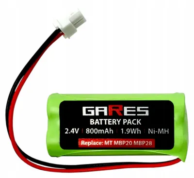 Obrázek produktu pro Gares Náhradní baterie pro MBP20 MBP28 | 2,4V 800mAh  | Vysoce výkonná baterie pro robotický vysavač | Kompatibilní s MBP20 MBP28 | Prémiová kvalita
