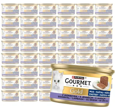 Zdjęcie produktu dla Purina Gourmet Gold Mus z Jagnięciną 48x85g Mokra Karma Dla Kota