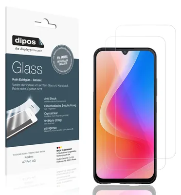 Immagine prodotto di 2x Pellicola Protettiva per Redmi A7 Pro 4G Protezione Vetro Flessibile 9H dipos