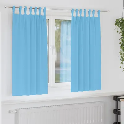 Obrázek produktu pro Závěsy na zatemnění s kroužky 2 pcs Světle modrá 175 x 140 cm