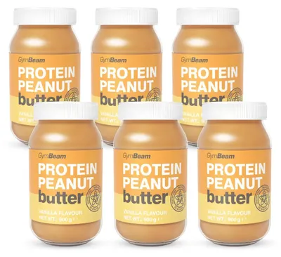 Obrázok produktu pre GymBeam – proteínové arašidové maslo, 6 x 900 g, vanilka