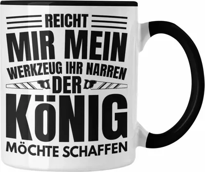 Produktbild von Trendation - Handwerker Tasse Geschenk Mechatroniker Hausmeister Geschenkidee Männer Spruch (Schwarz)