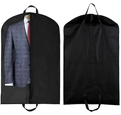 Kurze Kleidersäcke 2er-Pack (90x50 cm) – Staubschutz für Anzüge & Jacken