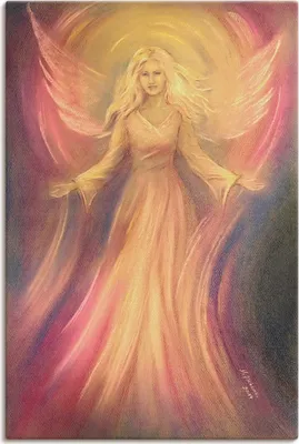 Produktbild von ARTland Leinwandbild Engel Licht Liebe - Spirituelle Malerei Größe: 40x60 cm