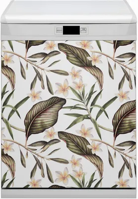 Produktbild von Abwaschbar 60x80 cm Geschirrspüle Magnetmatte Küche Dekorative  - Blätter und Blüten