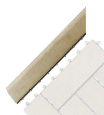 Produktbild von G21 Cumaru Übergangsleiste für WPC-Fliesen, 38,5 x 7,5 cm Ecke (links)