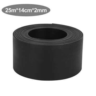 Produktbild von SWANEW Rasenkante Kies Beeteinfassung Mähkante Rasenband Beetumrandung Oberkante Gartenwegen Gartenumrandung Rasenbegrenzung Schwarz 2500x14cm