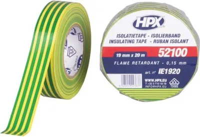 Produktbild von Hpx Vde 52100 Pvc-isolierband 19 Mm X 20 M Durchsichtig  Durchsichtig One Size