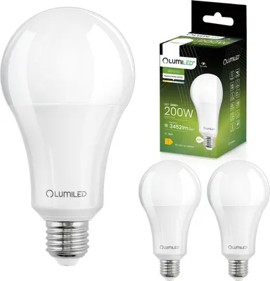 Produktbild von LUMILED A95 E27 LED Lampen, 3 Stück, 24W (ersetzt 200W) 3452 lm 9,5 x 17 cm LED Leuchtmittel 4000K Neutralweiß 260° 3er - Pack Birnen Lampe Glühbirne