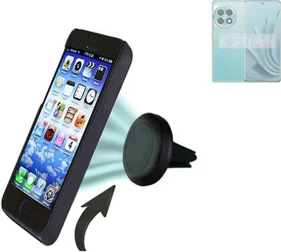 Produktbild von K-S-Trade Kompatibel mit OnePlus Ace 2 Pro Auto Handy Halterung KFZ Halter Lüftungsgitterhalterung Air Vent mount Smartphone Halter
