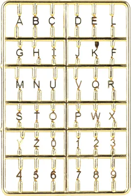 Image de Maison de Poupée Lettres Chiffres Set 1/12 DIY Miniature Porte d'entrée Meubles AccessoiresOr