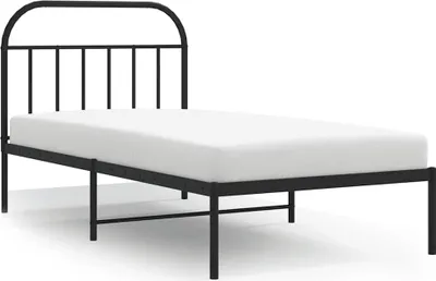 Obrázek produktu pro vidaXL Postel s čelem kovová černá 100x190 cm
