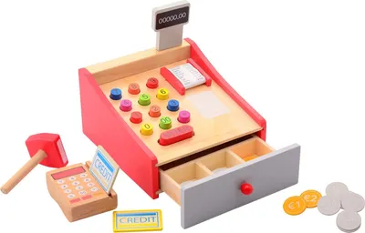 Immagine prodotto di Registratore di cassa in legno con scanner / Joueco
