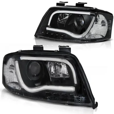 Immagine prodotto di Fari diurni a LED di design, compatibili con Audi A6 4B (2001-2004), neri