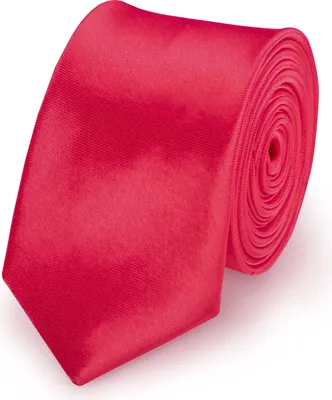 Obrázok produktu pre Tmavočervená úzka kravata z polyesteru, jednofarebná, úzka, 5 cm