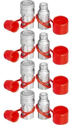 Zdjęcie produktu dla Szybkozłącza hydrauliczne VEVOR Zestaw szybkozłączy 4 szt. 1/2 cala, stal i PVC Szybkozłączka hydrauliczna Nieodkształcalna, zabezpieczona przed korozją Szybkozłączka pneumatyczna
