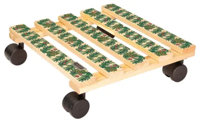 Zdjęcie produktu dla WAGNER Pflanzenroller YOUR STYLE, 29 x 29 x 8 cm, do użytku wewnątrz pomieszczeń, wykonany z litego drewna, z nadrukiem, udźwig: 100 kg - 20065301