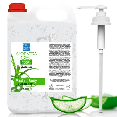 Obrázok produktu pre Aloe Vera gél 2000 ml, 100 % prírodný, organický, pre tvár telo vlasy