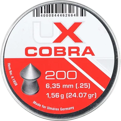 Immagine prodotto di Śrut 6,35 Umarex Cobra Pointed Ribbed 200 szt.