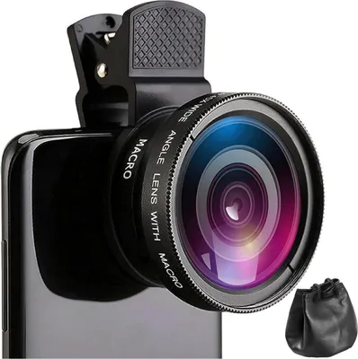Image de 2 en 1 Kit objectif mobile 0.45X grand angle et 12.5X macro pour iOS Android Tablet