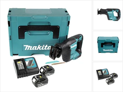 Produktbild von Makita DJR 188 RFJ Akku Reciprosäge 18 V Brushless Säbelsäge im Makpac + 2x 3,0 Ah Akku + Ladegerät