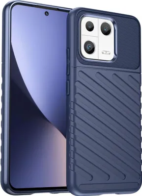 Produktbild von Mobigear Groove  Xiaomi 13 Hülle Flexibles TPU Backcover - Blau