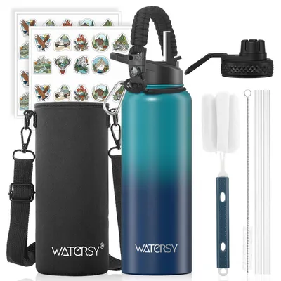 Produktbild von Thermosflasche Edelstahl 40oz Vakuumisolierung 1200ml Grün