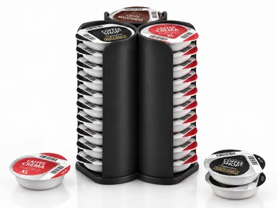 Produktbild von Kapselhalter für Kapseln (30 Stück) – Kapselspender, platzsparend und drehbar