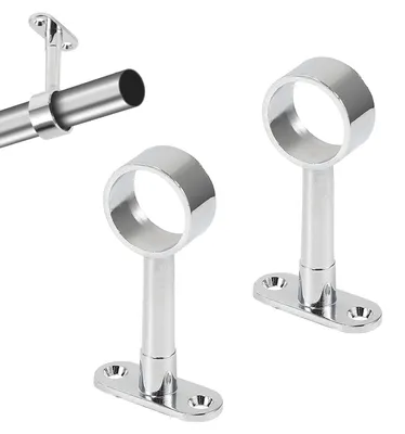 Kleiderstangenhalter aus Zinklegierung, 2 Stück, Wandmontage