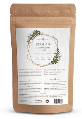 Produktbild von Nordic Pure Zeolith Pulver – 95 % Klinoptilolith, nano-frei 1 Kg