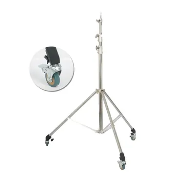 Produktbild von Fotografie-Stativ, super stabil, zusammenklappbarer Lichtständer, Mit Rädern