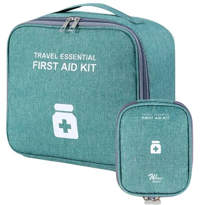 Produktbild von Medikamententasche 2 Stück Grün Große Kapazität Notfalltasche Reise