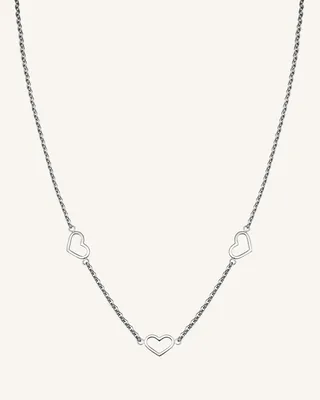 Immagine prodotto di Collana Rosefield argento Triplo cuore JNTHS-J613